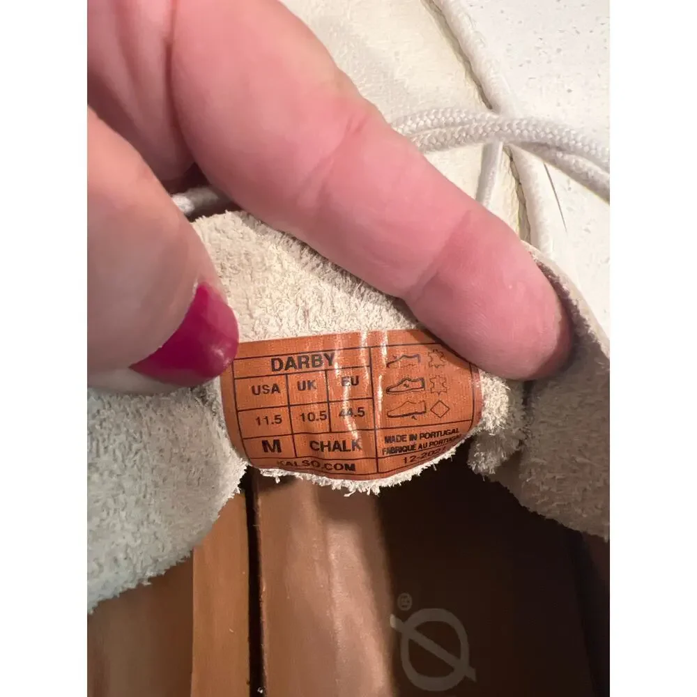 NEW without box Kalso Earth mens 11.5 Darby shoes chalk